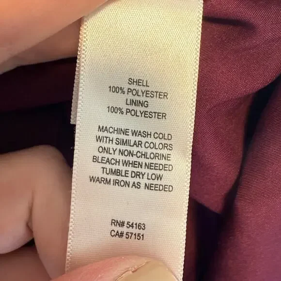 Eliza J Bell Sleeve Fit and Flare Dress In Wine Burgundy Size 16 New - Picture 12 of 12